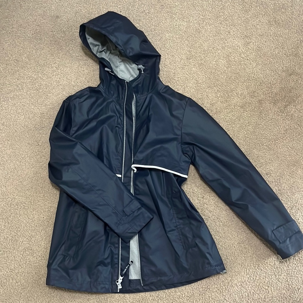 Charles River navy rain jacket- $30 OBO